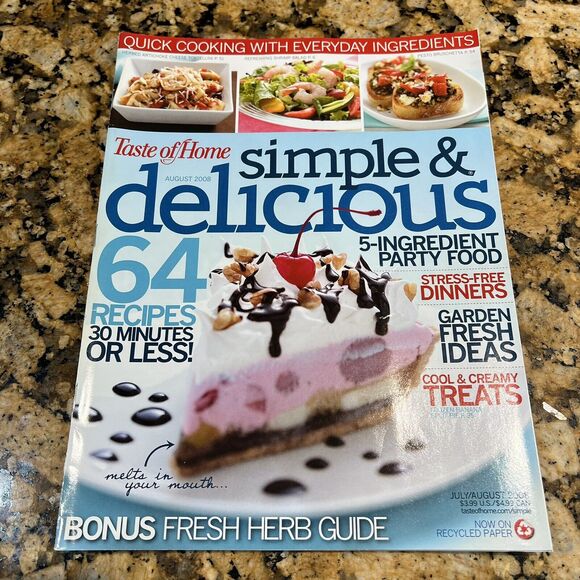 Taste Of Homes Simple and Delicious Back Issues Recipes Magazines 2008 set Of 6 - Picture 11 of 16